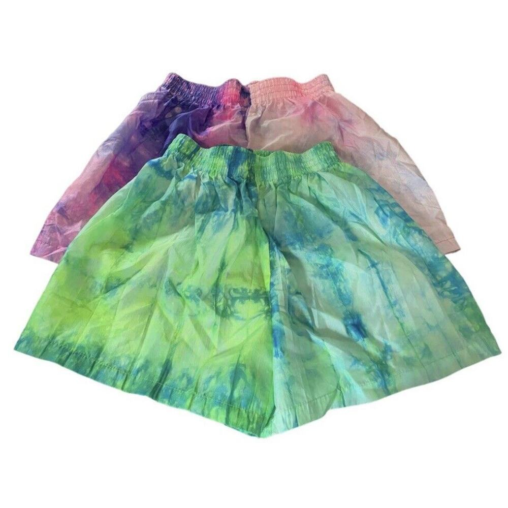 Active Elements VTG Women's Shorts (2) Tie Dye Style Medium 1980's Gex X Lake